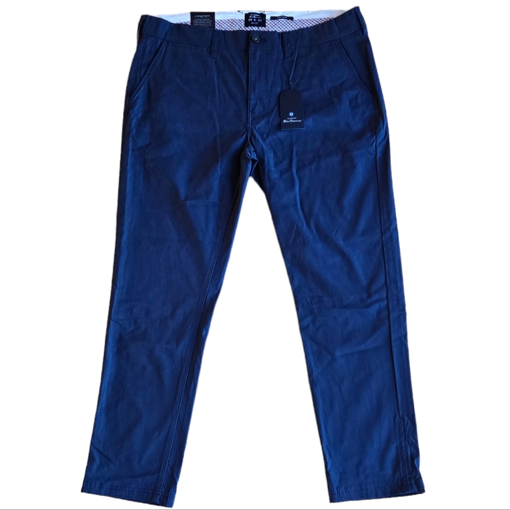 Ben Sherman Slim Fit 38X32 Navy Blue Chinos Men's Pants